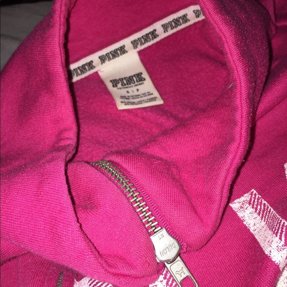 Love pink half zip